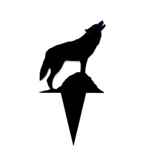 Wolf Cake & Cupcake Toppers Many Colours & Sizes Plane or Engraved