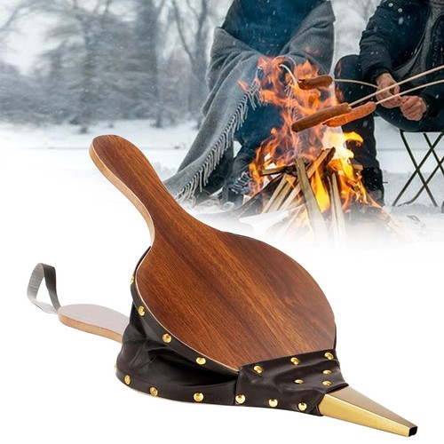 Fireplace wood bellows - wood, large