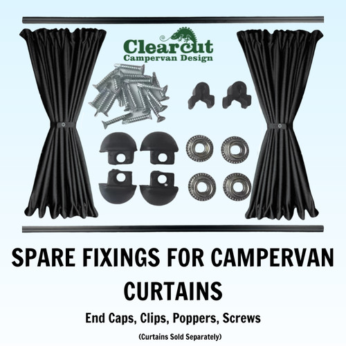 Campervan curtain fixings - campervan,