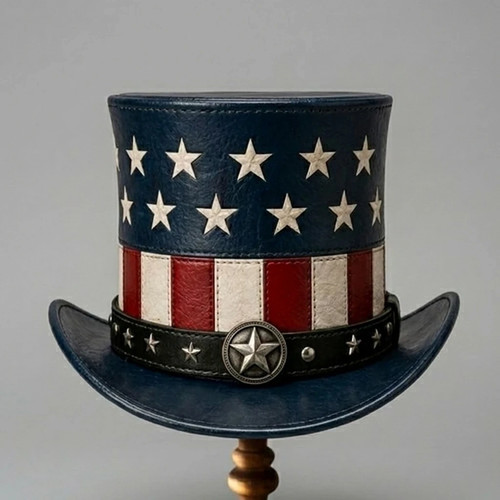 Usa flag genuine leather - genuine, top
