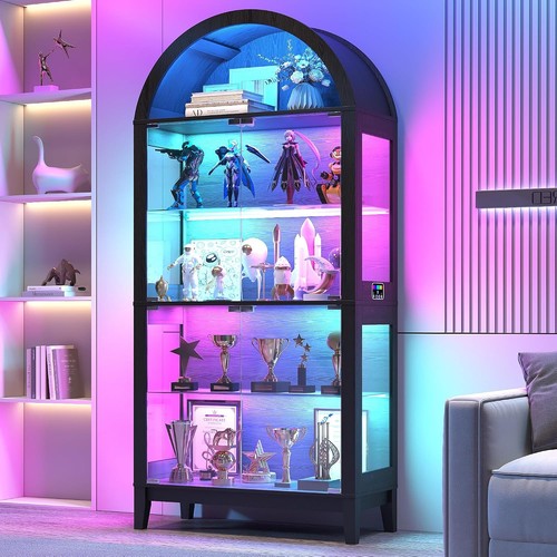 Arched glass curio - arched, display