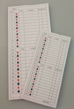 WHIST Scorecards FOR THE VISUALLY IMPAIRED x 2 Pads of 50 sheets