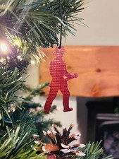 Firefighter hanging Ornament, Upcycled, firefighter's Fire Hose – Charity Gift