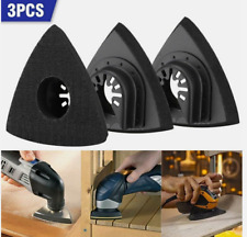 3x Triangular Sanding Pad Multi Tool Oscillating Sander Saw Blade Pad For DeWalt