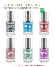 Galaxy Glitter Nail Polish, nail varnish, glittery, top coat or alone,Vegan