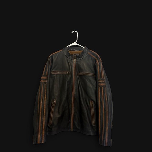 Vintage black rivet moto - black, style
