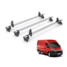 Citroen Relay Roof Rack Fits 2006+ Vans 3x Bars + Loadstops Rhino Kammbar Fleet