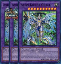 Yugioh! 3x Axon Kicker Oracle DOOD-EN037 Super Rare 1st Ed NM
