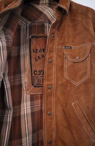 Diesel leather trucker jacket - leather,