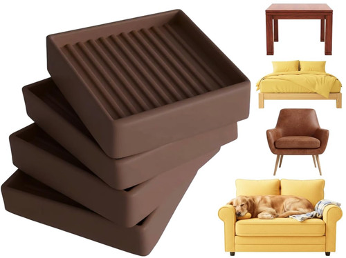 Square brown rubber - 4x, 2"x2"brown