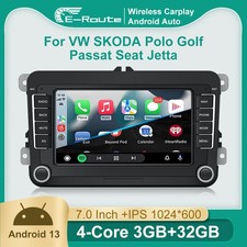 7'' Android Car Stereo Radio WiFi GPS Sat Nav DAB+ Carplay For VW Golf MK5 MK6