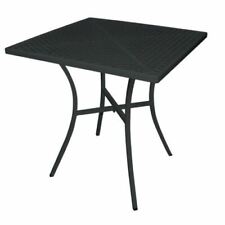 Bolero Black Steel Patterned Square Bistro Table 700mm Indoors Outdoors