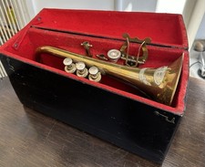 ANTIQUE BRASS CORNET THE DIAPHONIE  CLASS A JOSEPH RILEY & SONS BIRMINGHAM
