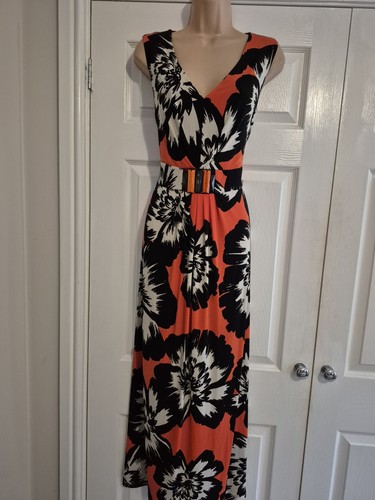 Orange black summer maxi - black,
