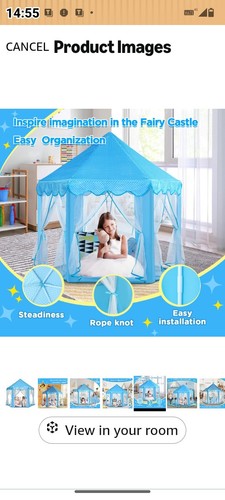 Princess blue castle playhouse - princess,