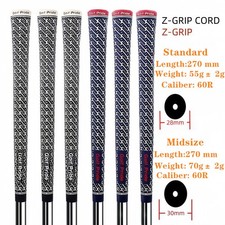 1-13 Pcs Golf Pride Z-Grip Standard Midsize Full Cord Golf Grips Black / White 