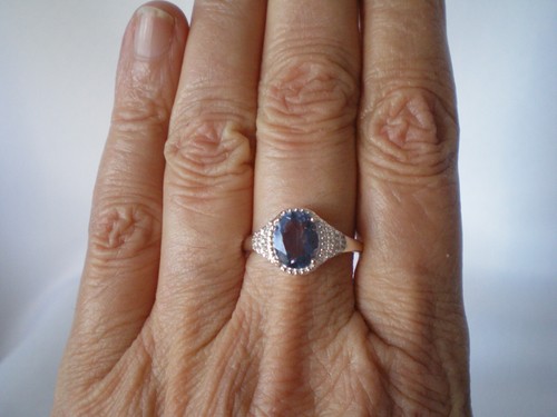 Colour change fluorite ring - change,