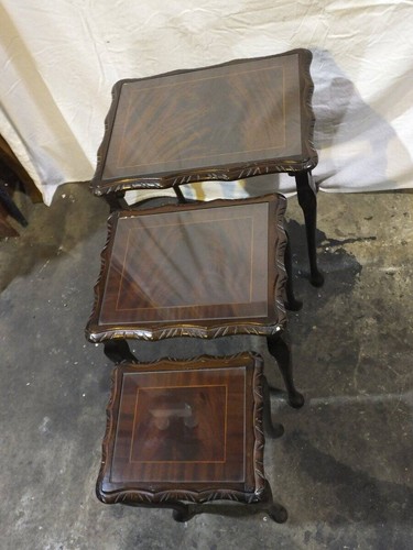 Set mahogany flame glass - set,
