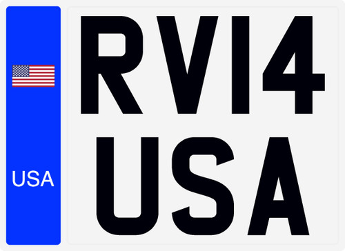 New 2014 reg number plate - rv,
