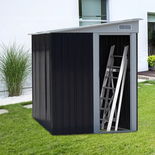 5x7ft metal garden shed - 5x7ft, shelf