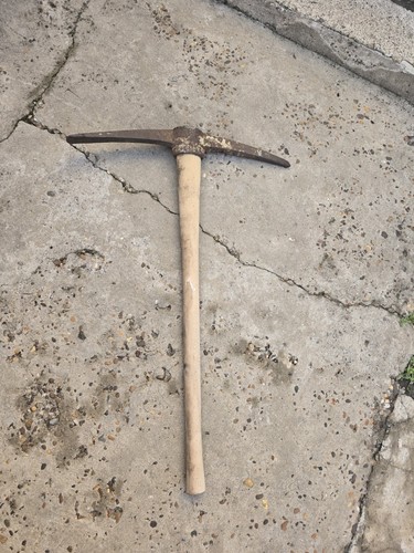 Vintage long handled pick - handled,