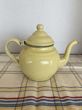 Vintage Yellow Enamelware Tea