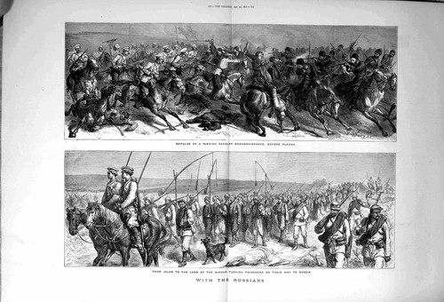 Old antique print - print, 1877