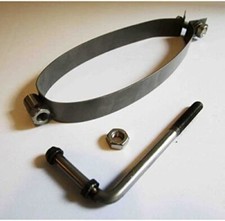 10" x 5" Universal Stainless Backbox Hanger Exhaust Bracket Silencer Mount Strap
