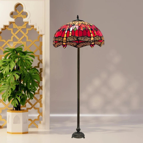 Red tiffany style handcrafted - style,
