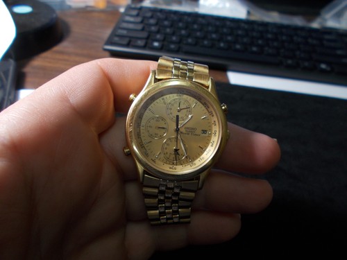 Seiko men gold - tone, world
