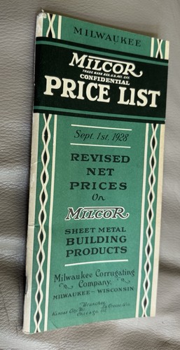 Antique 1928 catalog - catalog, milcor