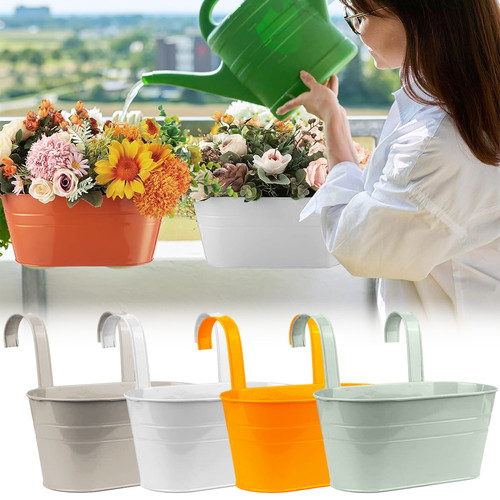 Oval metal plant flower - flower, pot