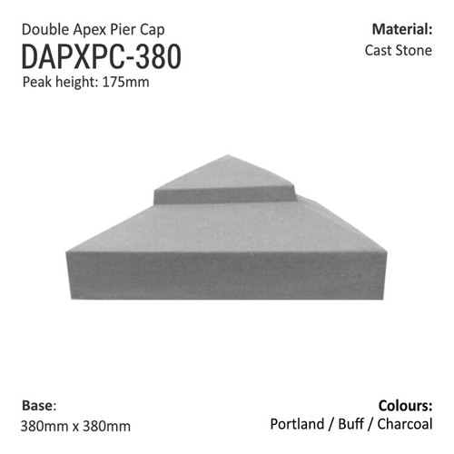 Cast stone double - double, apex
