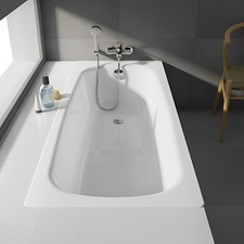 Roca Contesa Rectangular Steel Bath 1700mm x 700mm 2 Tap Holes