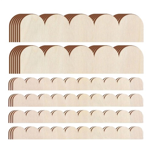 24pcs unfinished scalloped - unfinished,