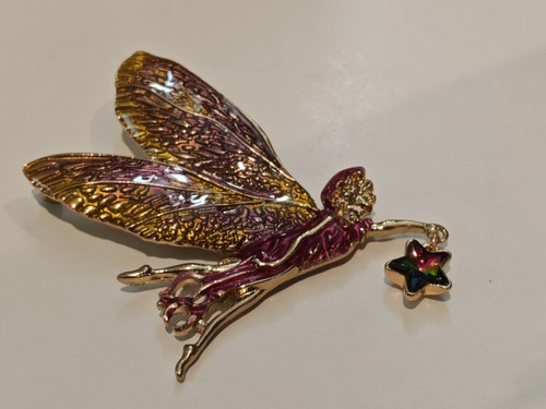 Vintage fairy brooch with - fairy,