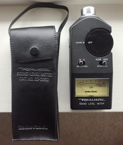 Vintage realistic sound level - realistic,