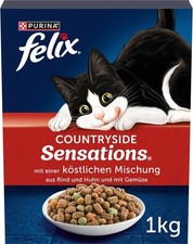 FELIX Countryside Sensations dry cat food with beef and chicken, 1 pack