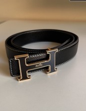 Hermes Black Leather Belt