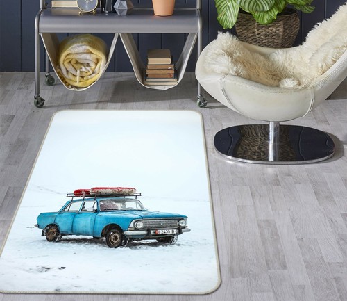 Blue car snow zhub093 - blue,
