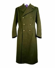 Military Green Wool Overcoat