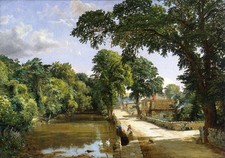 Oil painting Jasper Francis Cropsey - Bonchurch, Isle of Wight Hand painted art