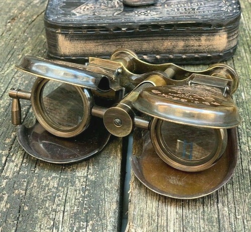 Nautical brass binocular - nautical,