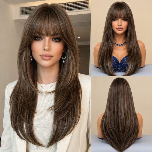 Dress wigs with bangs - with,