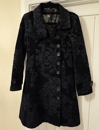 Desigual black brocade coat - black,