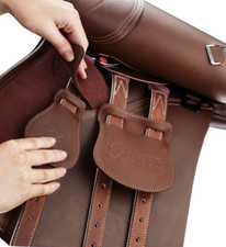 Bates Leather Quick Change Girth Points Straps Bates Saddles Black/Brown 9"-26"