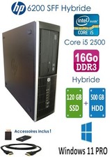 HP 6200 SFF PC Intel i5-2500 16GB SSD 120GB+500GB W11 Pro