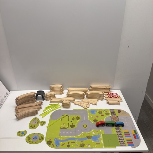 Wooden train set - set, with