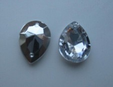 13*18 MM Sew On Tear Drop Rhinestone Sewing Acrylic Applique Point Back Strass