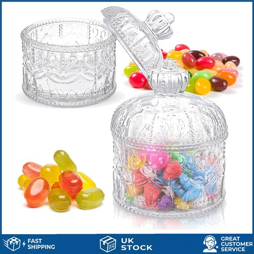 Elegant glass sweet jars with - sweet,